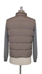 $1800 Mandelli Light Brown Polyester Solid Jacket Vest - (MM1016241) - Parent