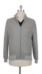 $3350 Mandelli Gray Cashmere Blend Solid Jacket - 42/52 - (MM115245)