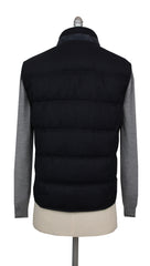 $2650 Mandelli Dark Blue Wool Blend Solid Jacket Vest - (MM86249) - Parent