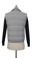 $3100 Mandelli Light Gray Polyester Solid Jacket Vest - (MM725242) - Parent