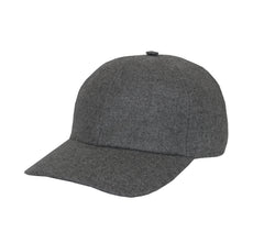 $450 Mandelli Gray Solid Wool Blend Baseball Cap - Large - (MM38259)