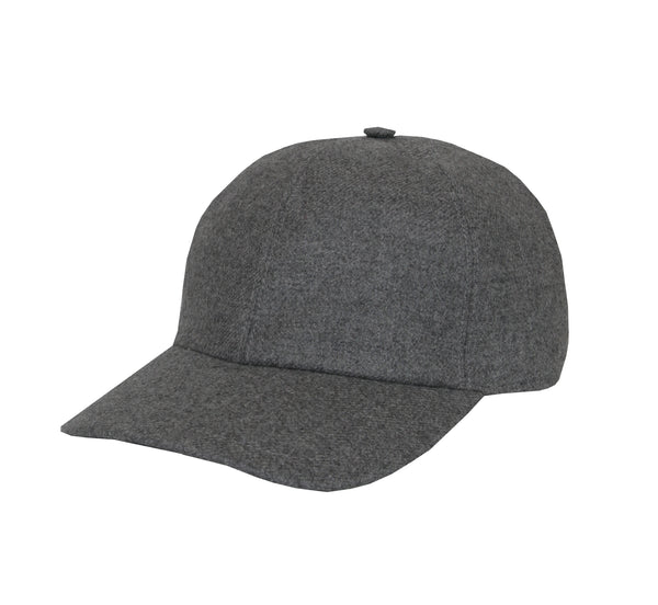 $450 Mandelli Gray Solid Wool Blend Baseball Cap - (MM38259) - Parent