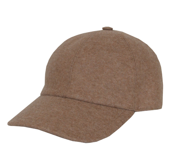 $525 Mandelli Brown Solid Cashmere Blend Baseball Cap - (MM38256) - Parent