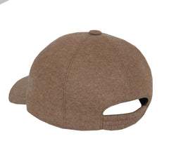 $525 Mandelli Brown Solid Cashmere Blend Baseball Cap - (MM38256) - Parent