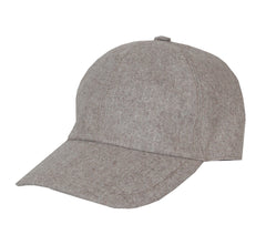 $450 Mandelli Light Brown Solid Wool Baseball Cap - Large - (MM38254)