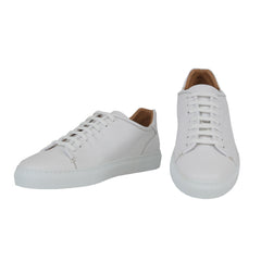 $850 Mandelli White Deer Skin  Sneakers - 12/11 - (MM814244)