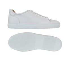 $675 Mandelli White Leather  Sneakers - (MM814245) - Parent