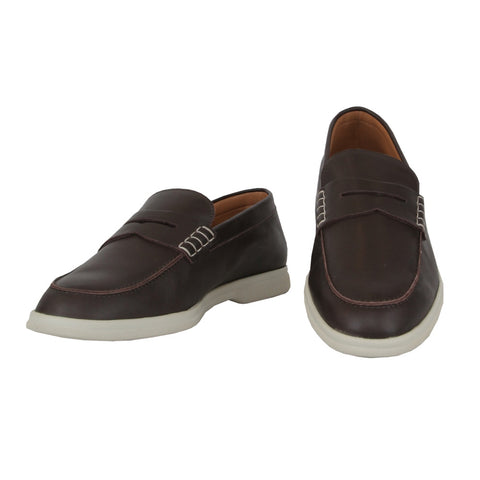 Mandelli Brown Penny Loafers