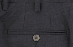 $595 Marco Pescarolo Gray Solid Wool Pants - Slim - (MP1113241) - Parent