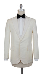 Principe d'Eleganza Cream Wool Solid Tuxedo Jacket - 36/46 - (PE1228231)