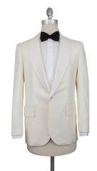 Principe d'Eleganza Cream Wool Solid Tuxedo Jacket - 36/46 - (PE1228232)