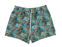 $300 Roda Green Floral Swim Shorts - Slim - Medium - (RD529247)