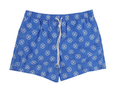 $300 Roda Blue Fancy Swim Shorts - Slim - X Large - (RD529243)