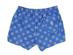 $300 Roda Blue Fancy Swim Shorts - Slim - (RD529243) - Parent