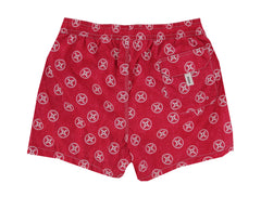 $300 Roda Red Fancy Swim Shorts - Slim - (RD529246) - Parent