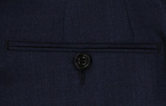 $450 Sartorio Napoli Navy Blue Virgin Wool Pants - Slim - (SA619242) - Parent