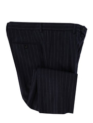 $450 Sartorio Napoli Navy Blue Wool Blend Pants - Slim - 34/50 - (SA619243)