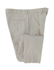 $600 Sartorio Napoli Beige Solid Cotton Pants - Slim - 30/46 - (SA620242)