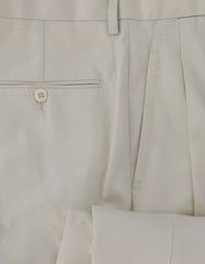 $600 Sartorio Napoli Beige Solid Cotton Pants - Slim - (SA620242) - Parent