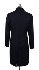 $3425 Sartorio Napoli Dark Blue Wool Blend Solid Coat - (SA9112026) - Parent