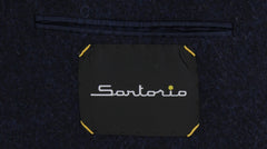 $3425 Sartorio Napoli Dark Blue Wool Blend Solid Coat - (SA9112026) - Parent