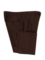 $450 Sartorio Napoli Brown Solid Virgin Wool Pants - Slim - 30/46 - (SA619241)