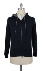 Svevo Parma Dark Blue Cashmere Hooded Sweater - L/52 - (SV75232)