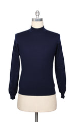 Svevo Parma Navy Blue Wool Mock Turtleneck Sweater - (SV1012229) - Parent