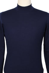 Svevo Parma Navy Blue Wool Mock Turtleneck Sweater - (SV1012229) - Parent