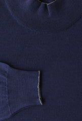 Svevo Parma Navy Blue Wool Mock Turtleneck Sweater - (SV1012229) - Parent