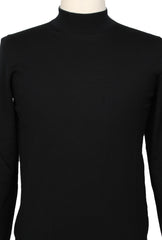 Svevo Parma Black Wool Mock Turtleneck Sweater - (SV1012228) - Parent