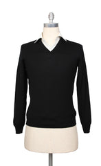 Svevo Parma Black Wool V-Neck Sweater - L/52 - (SV1012227)