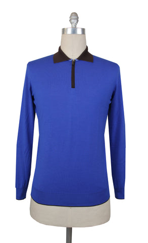 Svevo Parma Blue 1/4 Zip Polo Sweater