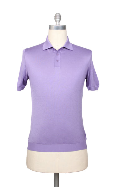 Svevo Parma Lavender Purple Solid Silk Polo - (SV416221) - Parent