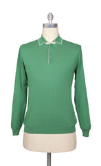 Svevo Parma Green Silk Blend Polo Sweater - L/52 - (SV316202312)