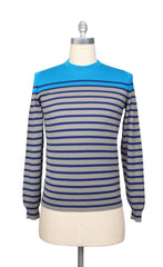 Svevo Parma Blue Cotton Crewneck Sweater - L/52 - (SV48223)