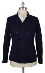 $1225 Svevo Parma Dark Blue Cotton Resort Jacket - XL US/54 EU - (SV1229224)