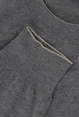 $625 Svevo Parma Gray Cotton Crewneck Sweater - (SV215256) - Parent