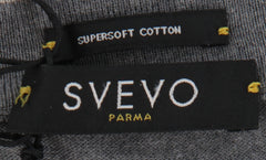 $625 Svevo Parma Gray Cotton Crewneck Sweater - (SV215256) - Parent