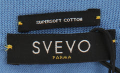 $800 Svevo Parma Blue Cotton 1/4 Zip Polo Sweater - (SV2152510) - Parent