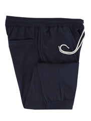 Svevo Parma Dark Blue Solid Cotton Sweatpants - L - (SV810236)