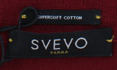 $750 Svevo Parma Red Cotton 1/4 Zip Polo Sweater - (SV2152519) - Parent