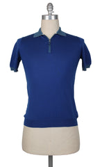 Svevo Parma Blue Solid Cotton Polo - Large/52 - (SV13233)