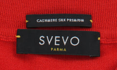 Svevo Parma Red Cashmere Blend V-Neck Sweater - (SV1012222) - Parent