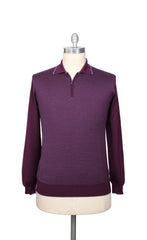 Svevo Parma Purple Fancy Cashmere Blend Polo - X Large/54 - (SV114232)