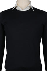 Svevo Parma Midnight Navy Blue Crewneck Sweater - (SV1012225) - Parent