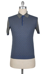 Svevo Parma Blue Check Cotton Polo - Medium/50 - (SV13237)