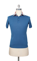 Svevo Parma Blue Solid Cotton Polo - Large/52 - (SV69222)