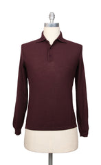 Svevo Parma Burgundy Red Solid Cotton Polo - Large/52 - (SV111233)