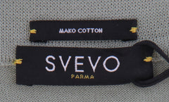 $800 Svevo Parma Green Cotton 1/4 Zip Polo Sweater - (SV2152512) - Parent